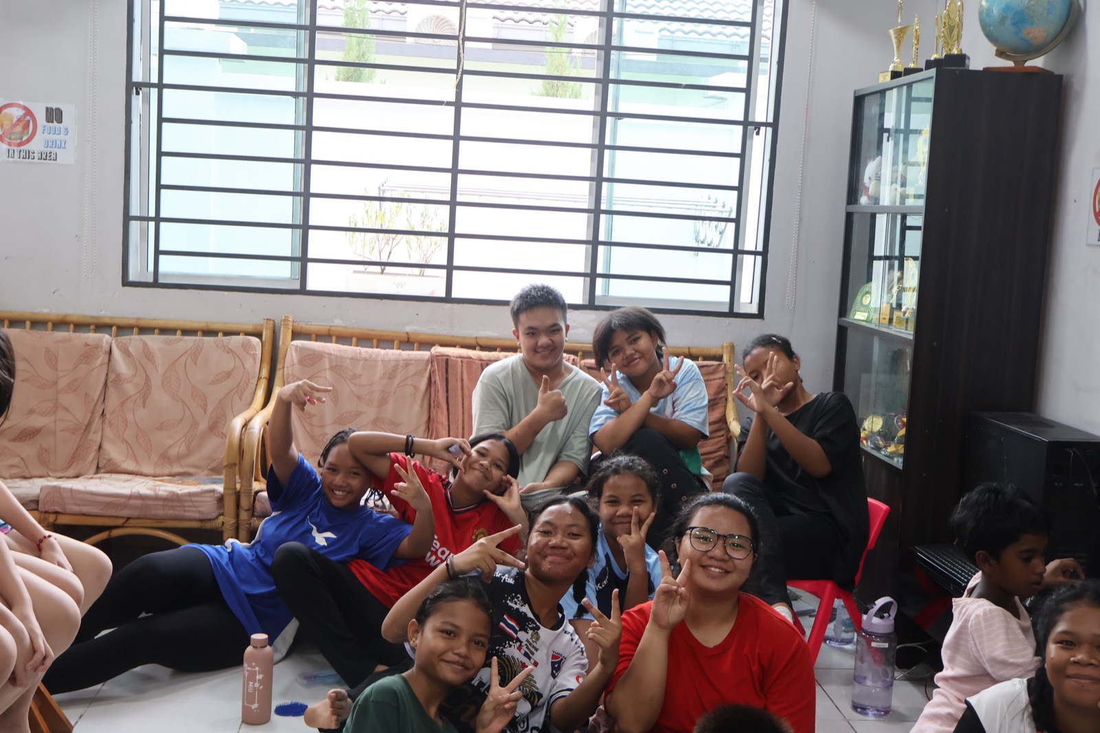 Children during the volunteer visit